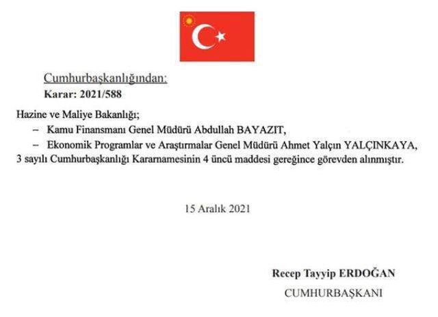 Hazine ve Maliye Bakanlığı'nda iki isim görevden alındı, yerlerine atama yapıldı