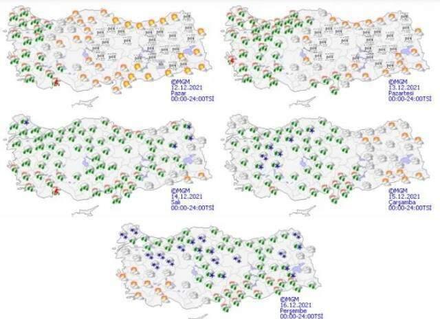 Meteoroloji 12 Aralık tarihli raporunu paylaştı! Sağanak yağışların ardından Marmara'da kar yağışı etkili olacak
