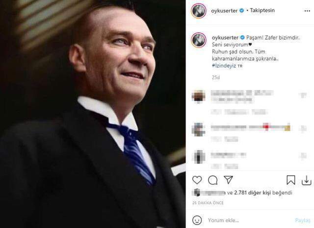 Ünlü isimlerden 30 Ağustos Zafer Bayramı paylaşımları