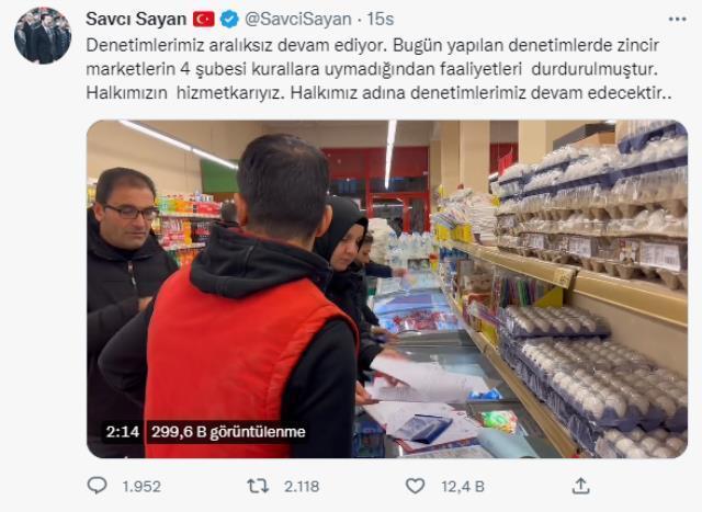 Denetimler hız kesmiyor! Çankırı'da 2 zincir market evrak eksikliği nedeniyle kapatıldı
