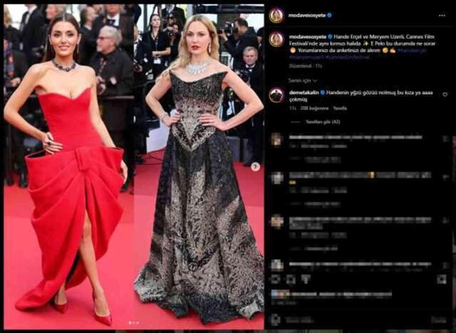 Hande Erçel'in Cannes Film Festivali Kıyafeti Gündem Oldu