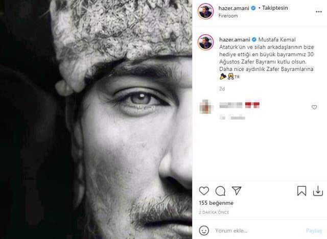 Ünlü isimlerden 30 Ağustos Zafer Bayramı paylaşımları