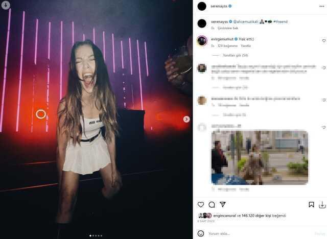 Katıldığı partide kendinden geçen Serenay Sarıkaya, süper mini eteğiyle kalça dansı yaptı