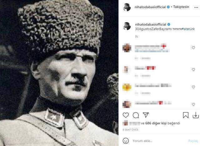 Ünlü isimlerden 30 Ağustos Zafer Bayramı paylaşımları