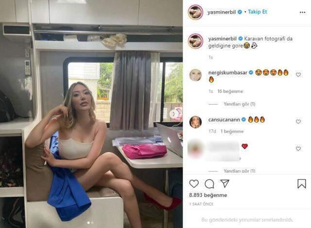 Yasmin Erbil karavanından paylaştığı pozlar ile hayranlarını büyüledi