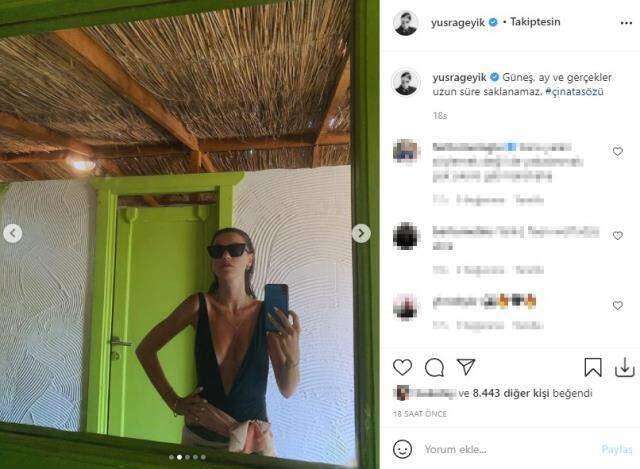 Oyuncu Yüsra Geyik, derin göğüs dekolteli pozlarıyla göz kamaştırıyor