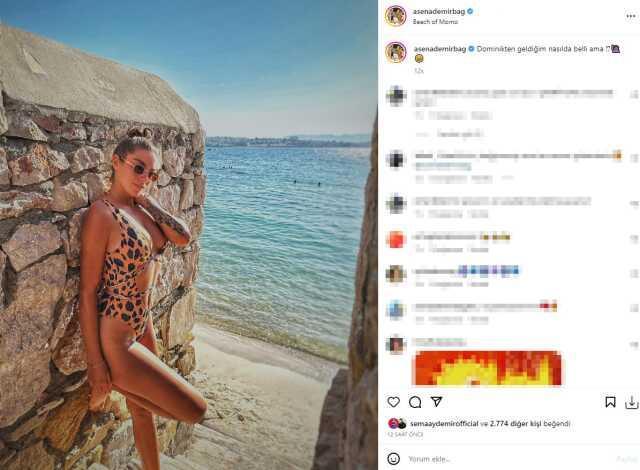 Performansı ve kavgalarıyla Survivor'a damga vuran Asena Demirbağ, mayolu pozuyla hayran bıraktı