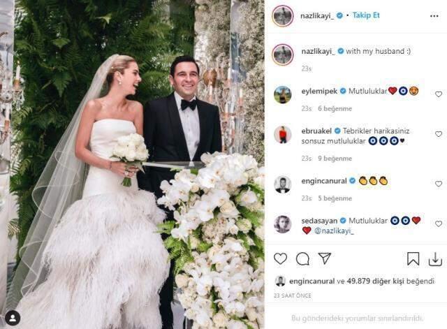 Hacı Sabancı ile nikah masasına oturan Nazlı Kayı'nın gelinliğinin fiyatı belli oldu