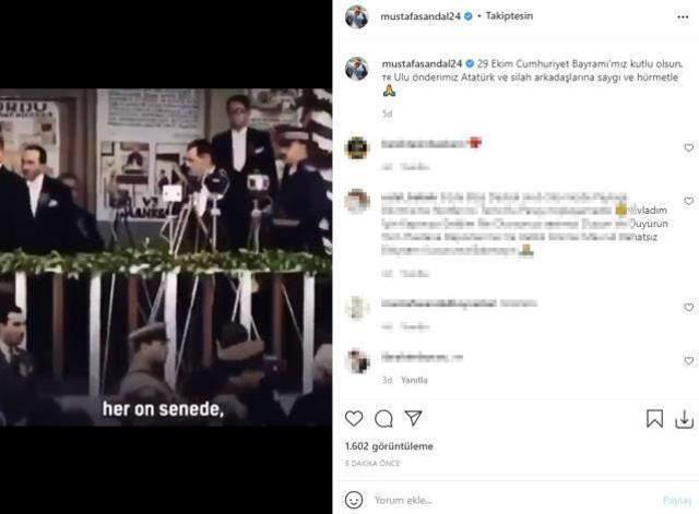 Ünlü isimlerin 29 Ekim Cumhuriyet Bayramı paylaşımları