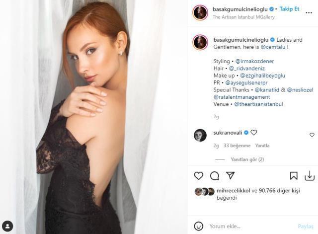 Güzel oyuncu Başak Gümülcinelioğlu, derin sırt dekolteli pozuyla hayranlarından tam not aldı