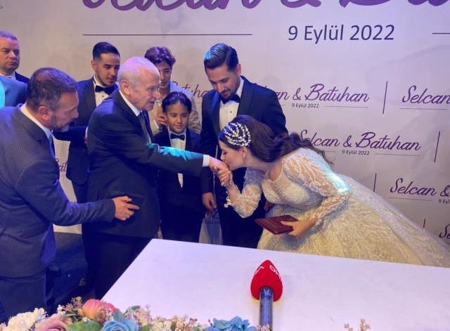 MHP GENEL BAŞKANI DEVLET BAHÇELİ'NİN NİKAH ŞAHİDİ OLDUĞU DÜĞÜNE YOĞUN KATILIM