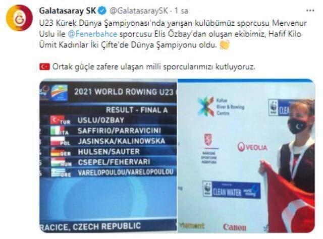 Fenerbahçe ve Galatasaray'ın ortak paylaşımı sporseverlerden alkış topladı