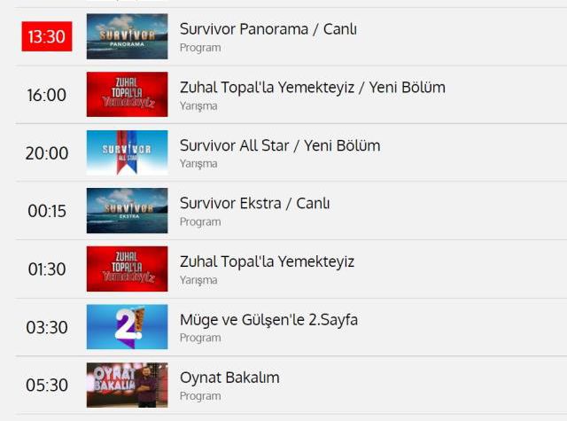 Survivor bu akşam var mı, yok mu? Survivor neden yok? Survivor bugün var mı? Survivor hangi günler var? TV8 yayın akışı!