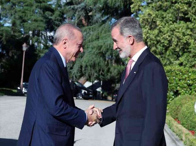 Cumhurbaşkanı Erdoğan ile İspanya Kralı 6. Felipe arasında Gazze görüşmesi