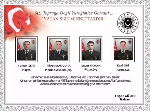 12 şehit askerimizin isimleri ne, kimlikleri belli oldu mu?