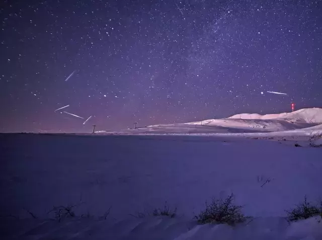 Bitlis'te, Perseid meteor yağmuru görüntülendi