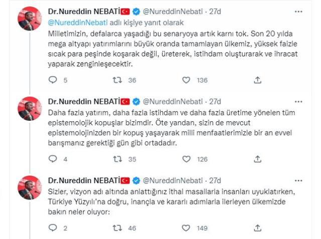 Nebati'den Kılıçdaroğlu'nun göndermesine zehirzemberek yanıt: İthal ekonomi komiserlerine bel bağlamayız