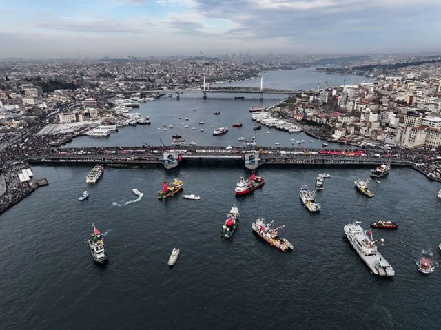 İstanbul'da İsrail Zulmüne Karşı Büyük Yürüyüş Gerçekleşti