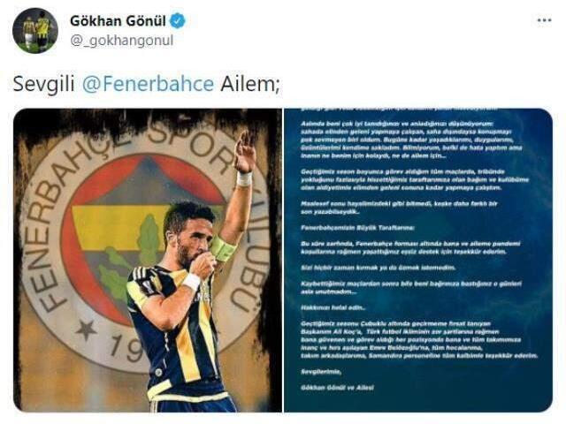 Son Dakika: Fenerbahçe'de Gökhan Gönül ile yollar resmen ayrıldı
