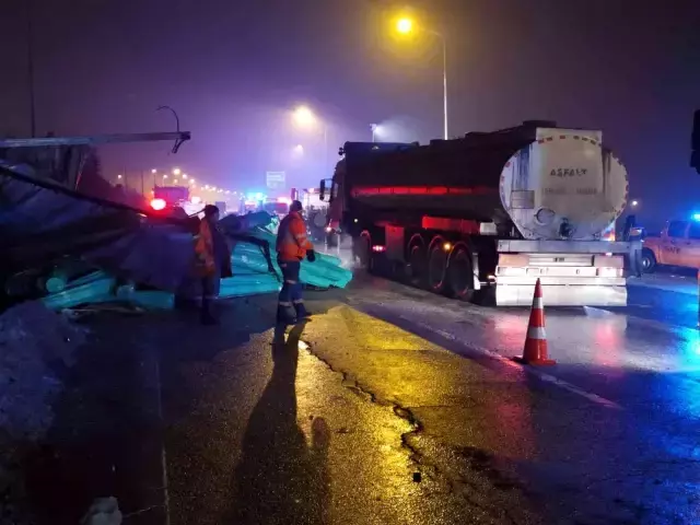 Tırla çarpışan yolcu otobüsü şarampole devrildi: 3'ü ağır 28 yaralı