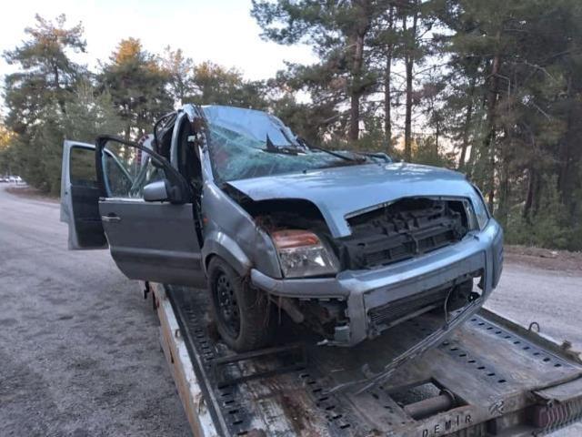 Kontrolden çıkan otomobil takla attı, 2 kişi feci şekilde can verdi