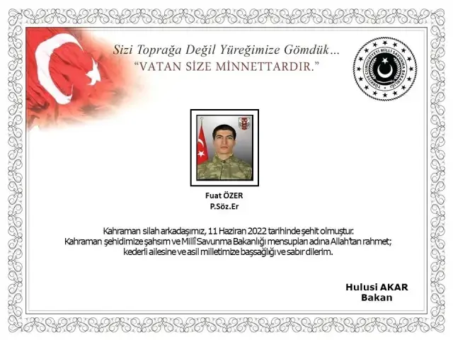 MSB: 'Pençe-Kilit operasyon bölgesinde 1 asker şehit oldu, 3 asker yaralandı'