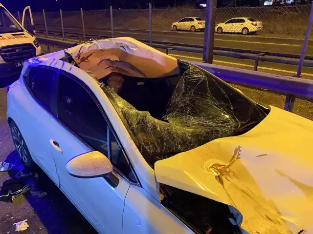 TEM'de feci kaza! Metrelerce sürüklenen yayanın uzuvları koptu