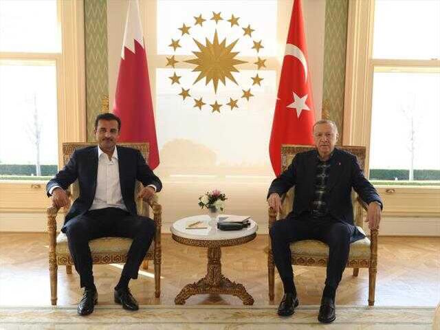 Cumhurbaşkanı Erdoğan'ın Katar Emiri Al Sani ile görüşmesi başladı