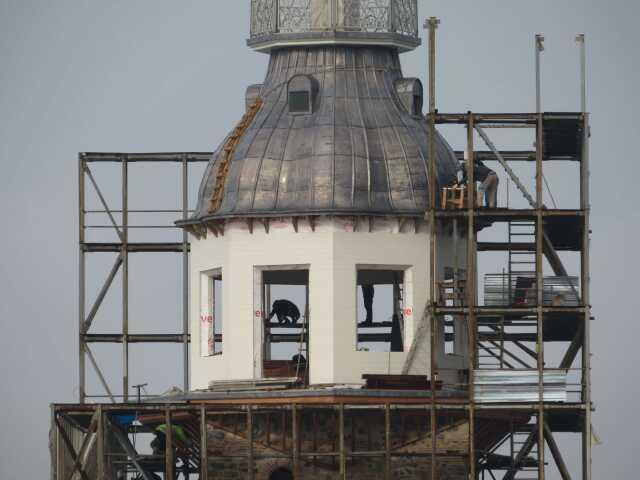 KIZ KULESİ'NDE KUBBE ORTAYA ÇIKTI