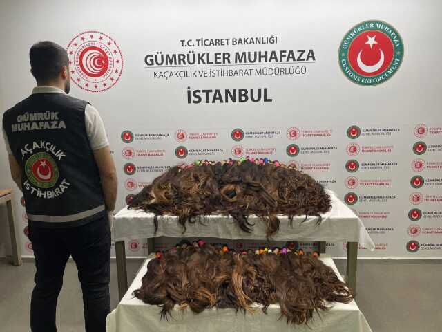 Sabiha Gökçen Havalimanı'nda 68 kilogram insan saçı ele geçirildi