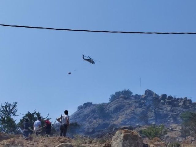 Bodrum''''daki makilik yangını kontrol altına alındı