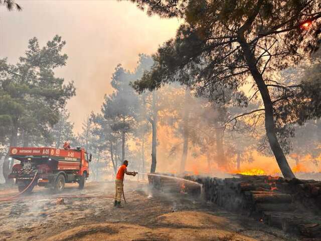 Çanakkale'deki orman yangınında 11 köy tahliye edildi