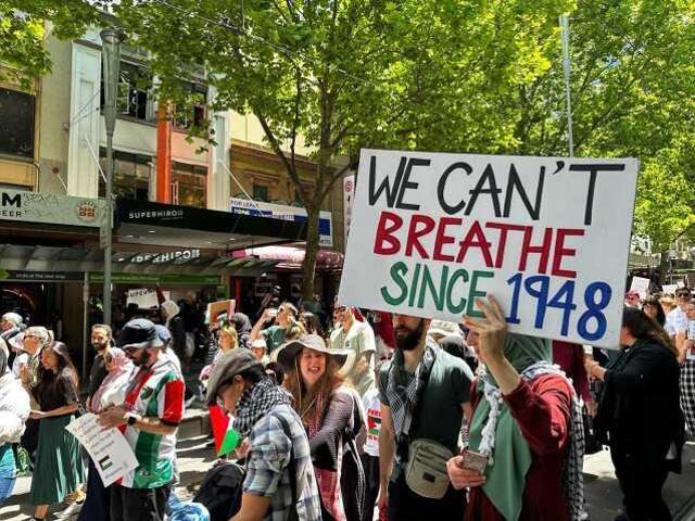 Avustralya'da on binlerce kişi, Filistin'e destek için protesto düzenledi