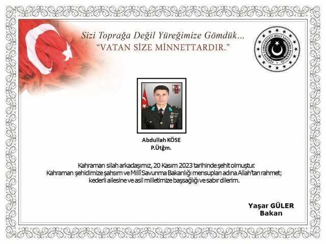 Pençe-Kilit Operasyonunda 1 Asker Şehit Oldu, 5 Terörist Etkisiz Hale Getirildi