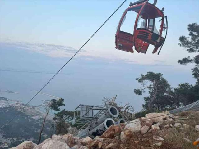 Facianın boyutu görüntülere yansıdı! Antalya'daki teleferik kazasında kurtarma çalışmaları sürüyor