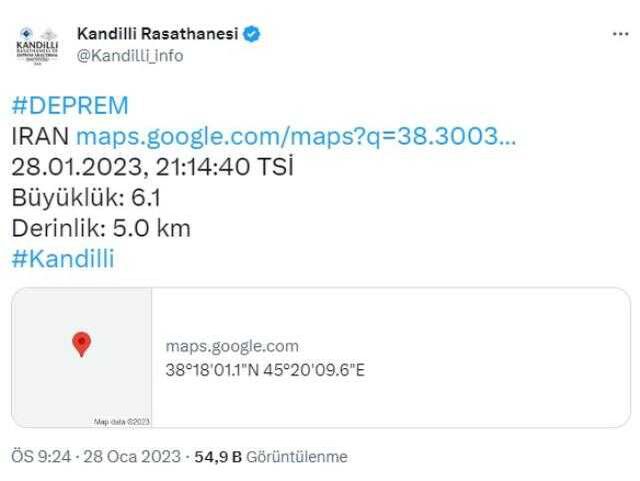 Son Dakika: İran'da 5.8 büyüklüğünde deprem! Şiddetli sarsıntı Van ve çevre illerden de hissedildi