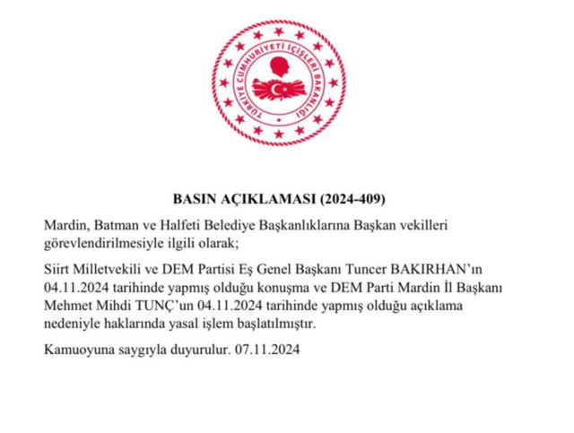 Tuncer Bakırhan ne dedi? Tuncer Bakırhan hakkında soruşturma mı başlatıldı?