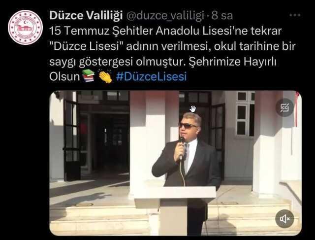 Topu milli eğitime attılar ama nafile! '15 Temmuz Şehitleri Anadolu Lisesi' tabelasını indiren vali topun ağzında