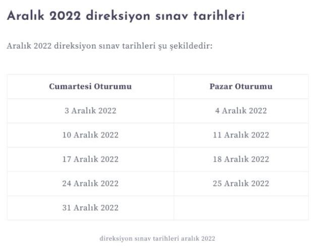Direksiyon sınavı ne zaman? Direksiyon sınavı ne zaman olacak 2022?