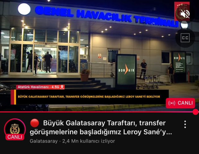 Galatasaray'ın yeni transferi Leroy Sane İstanbul'da