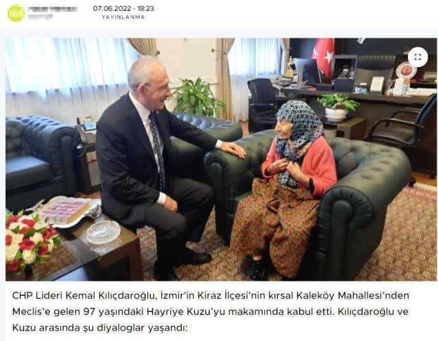 Kemal Kılıçdaroğlu ve annesini gösterdiği iddia edilen fotoğraf gerçeği yansıtmıyor