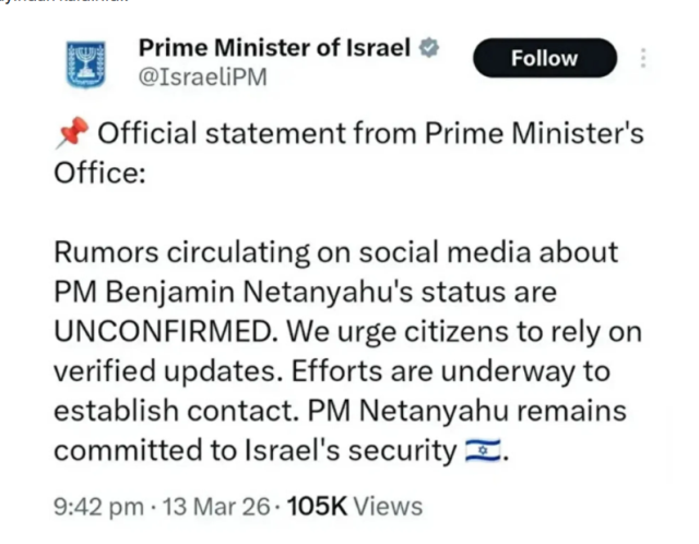 Netanyahu öldü mü? İddialara cevap geldi