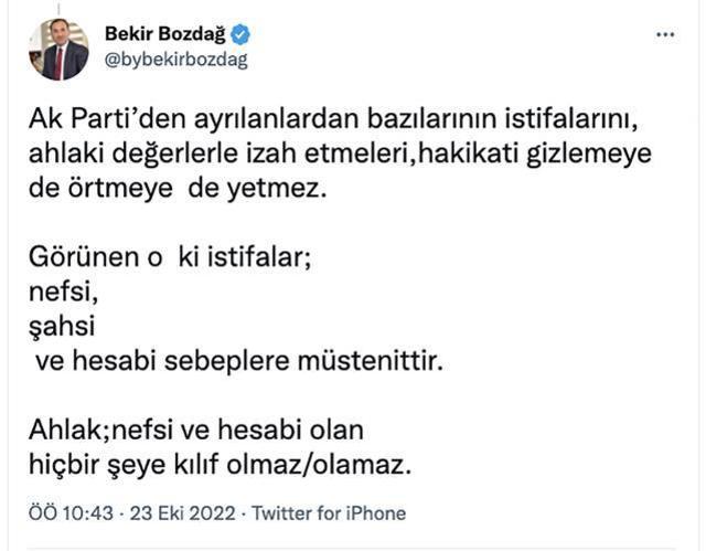 Bakan Bozdağ'dan dikkat çeken Fakıbaba çıkışı! Paylaşımını dakikalar sonra sildi