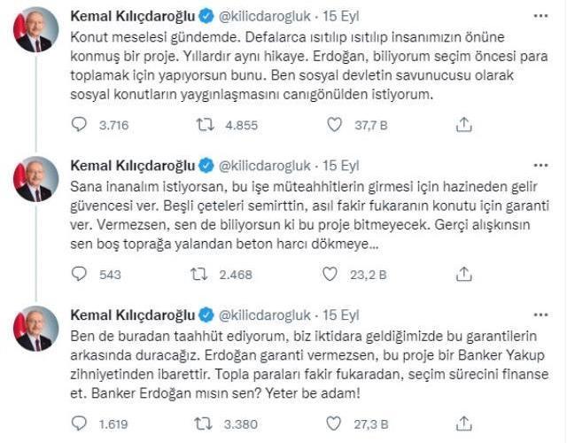 Kılıçdaroğlu, TOKİ projesinde Cumhurbaşkanı Erdoğan'a destek verdi: Amacını biliyorum ama bu işin başarılı olmasını istiyorum