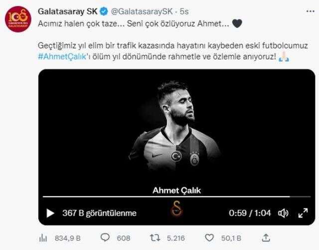 Birçok kulüp anma mesajı yayınladı, Ahmet Çalık Ölüm yıl dönümünde unutulmadı