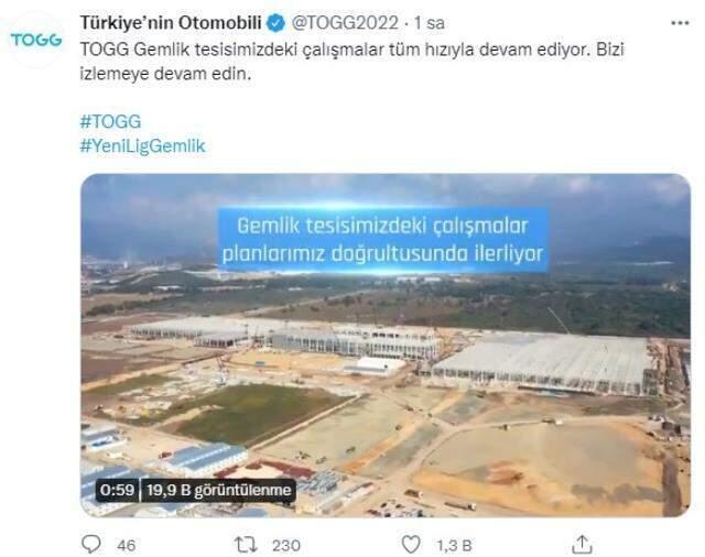 TOGG'dan heyecanlandıran paylaşım: Bizi izlemeye devam edin