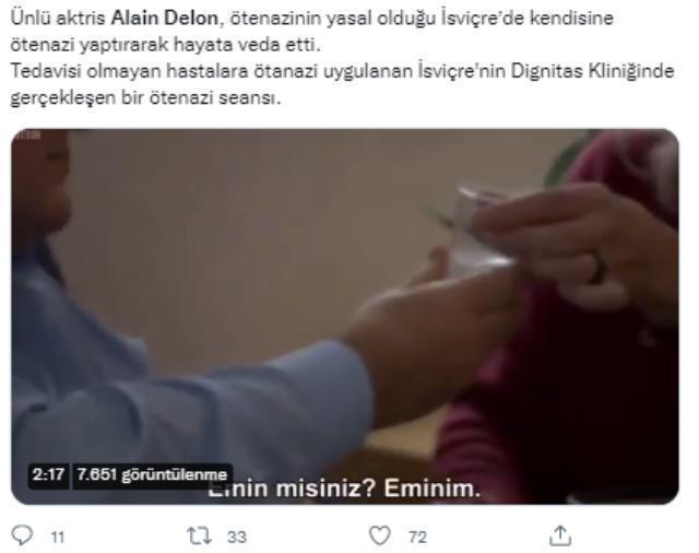Alain Delon'un ötanaziyle yaşamını sonlandırdığı iddiası