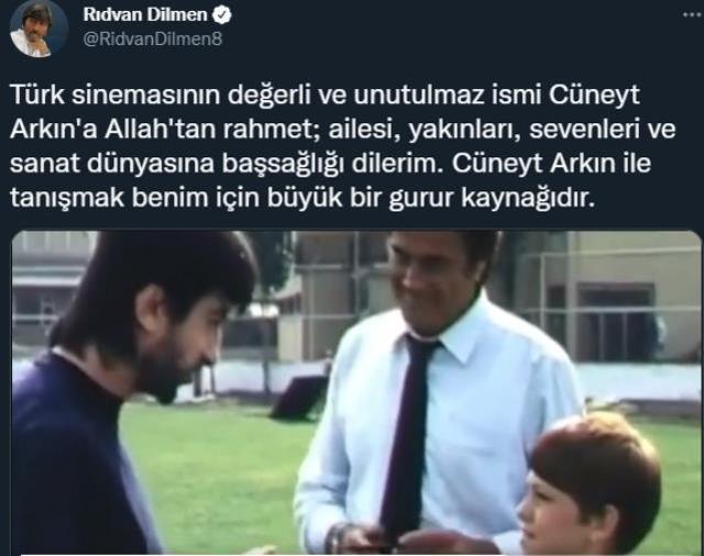 Cüneyt Arkın hayatını kaybetti! Rıdvan Dilmen'den duygu dolu veda mesajı
