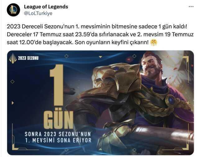 LOL yeni sezon ne zaman 2023? LOL dereceli sezon ne zaman bitiyor?