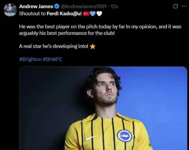 Paylaşımları görmeniz lazım! Ferdi Kadıoğlu İngiltere'ye damga vurdu